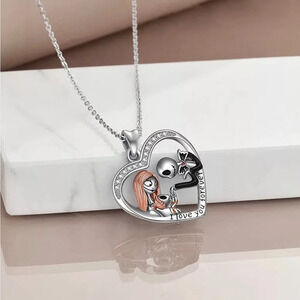 Jack and Sally Nightmare Before Christmas Pendant Necklace Gift Valentin…